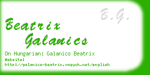 beatrix galanics business card